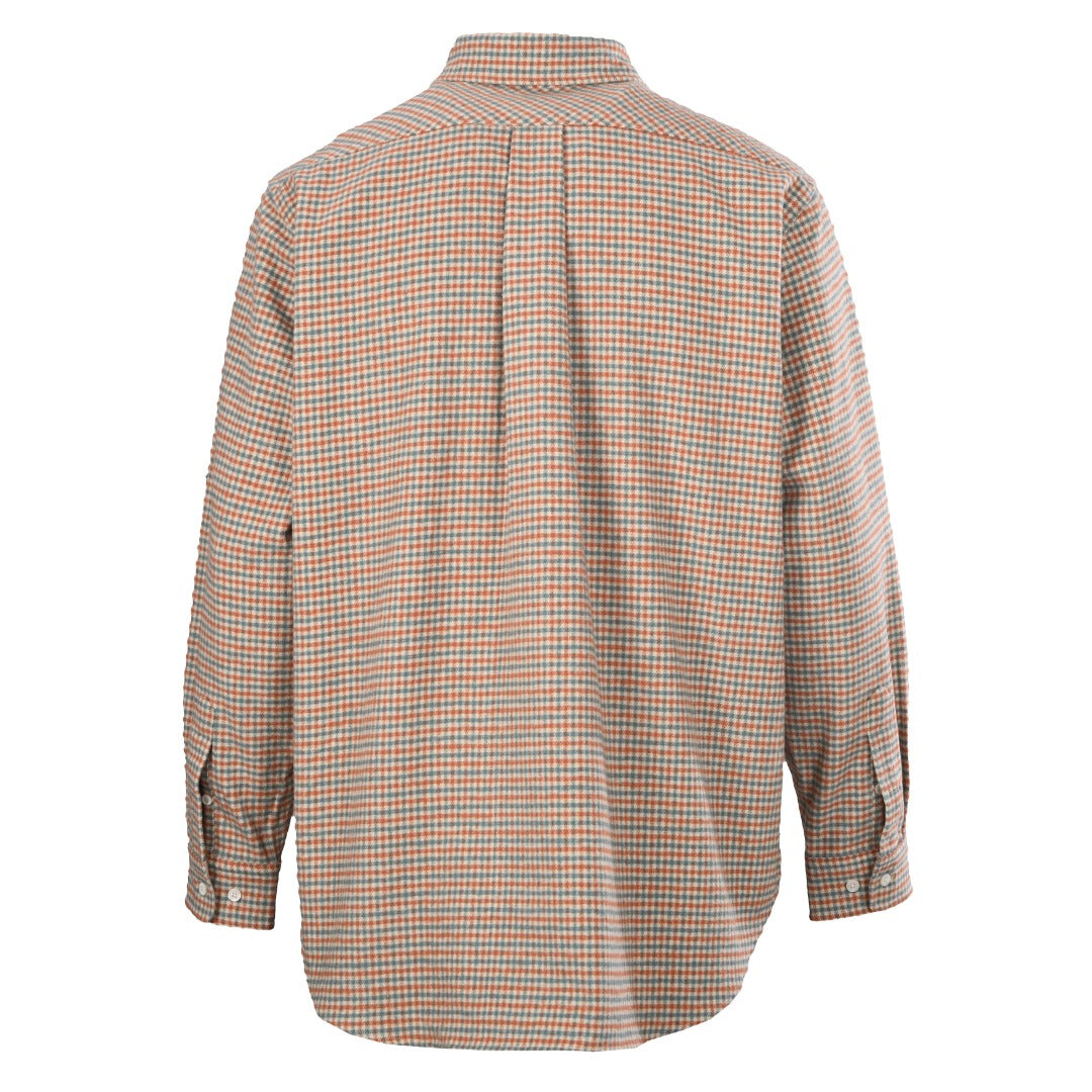 Checked Flannel Orange & Blue-Grey