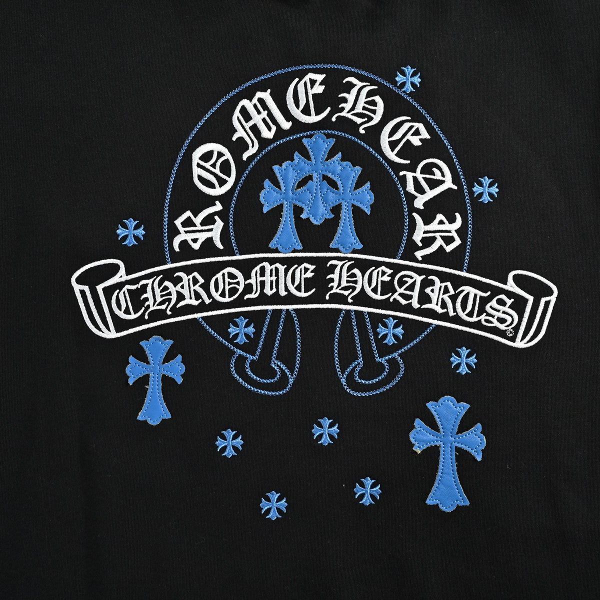 Cross Cemetery Crewneck Sweatshirt Black & Blue