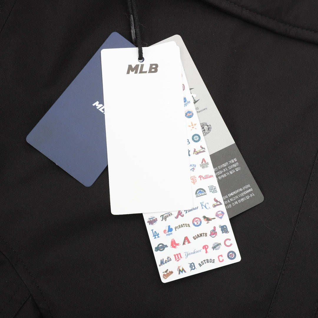 New York Yankees Long Puffer Black
