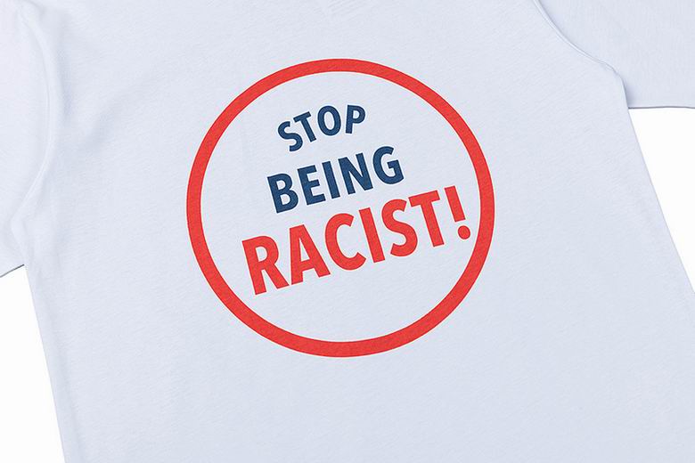 Stop Being Racist Graphic White