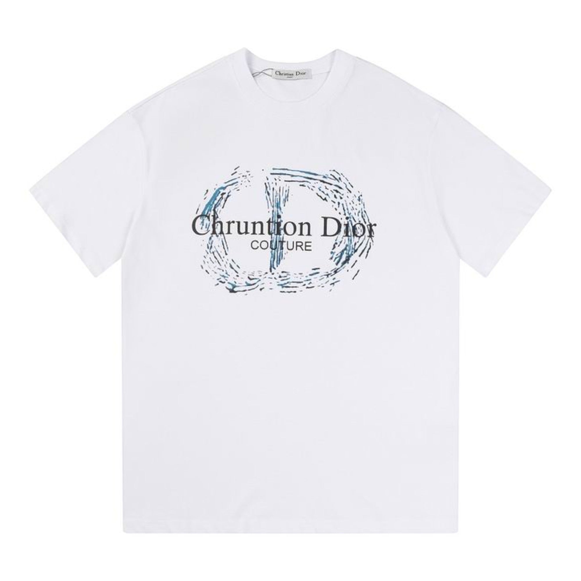 Broken Wording Graphic T-Shirt White