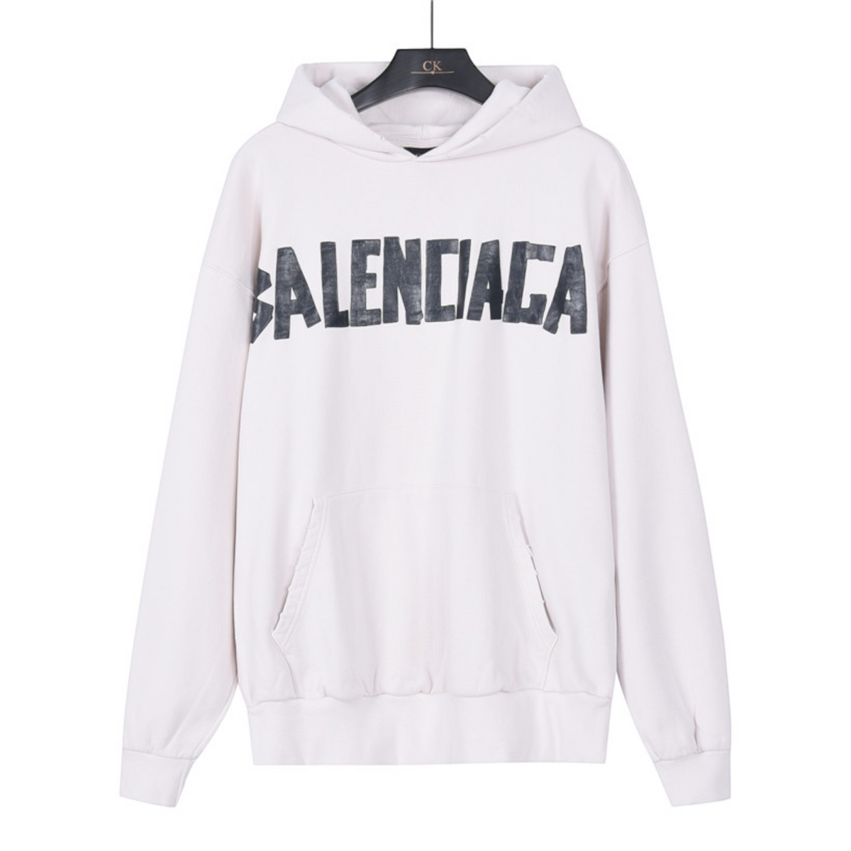 New Tape Type Oversized Hoodie Off-White