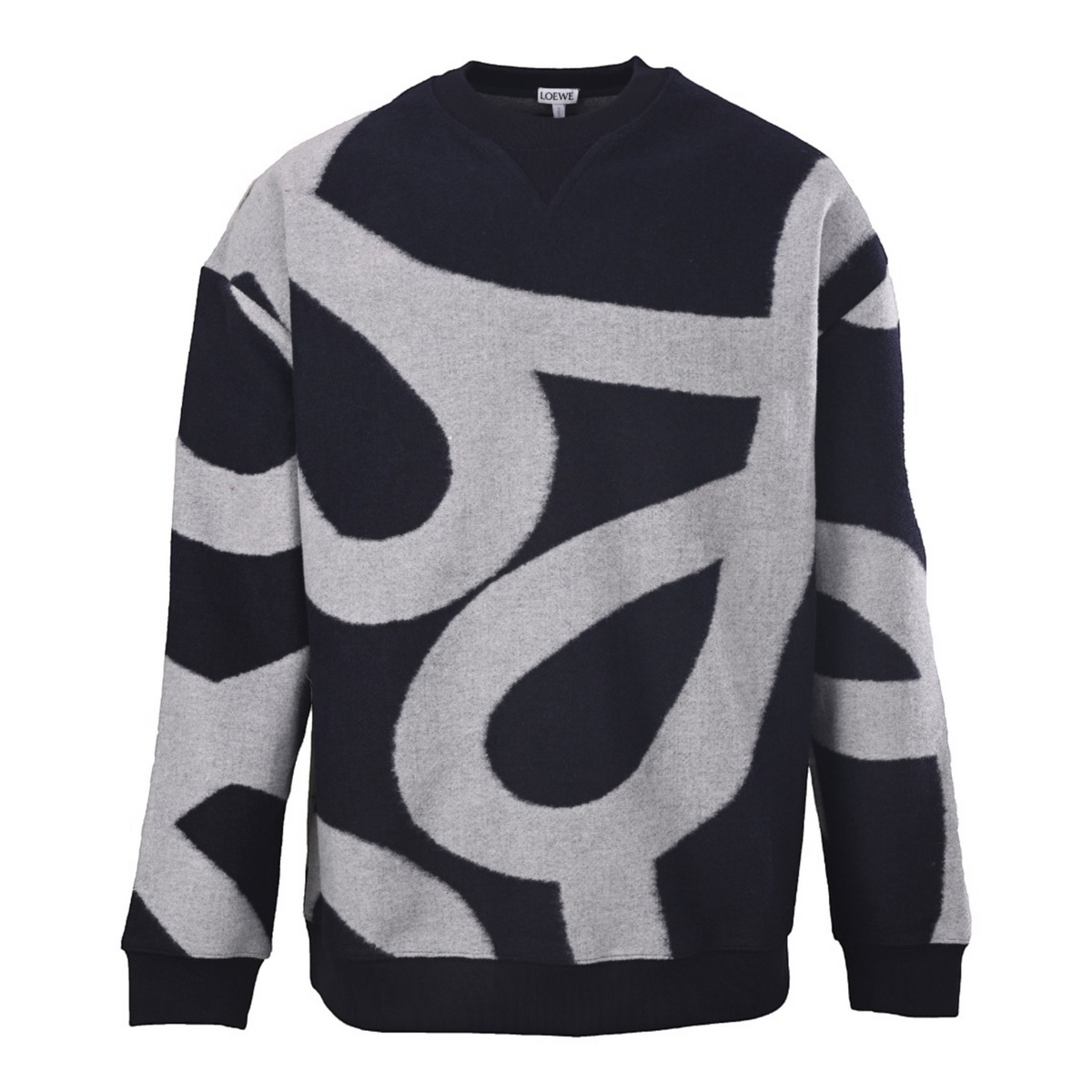 Anagram Jacquard Sweater Navy / Grey