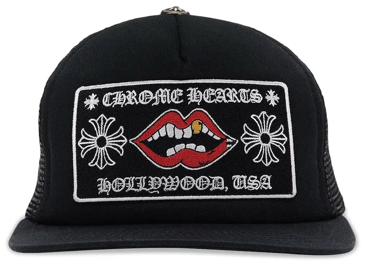 Chrome Hearts Chomper Hollywood Trucker Hat Black