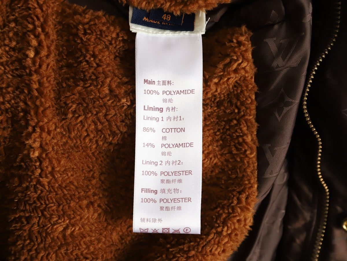 Monogram Down Blouson Dark Brown