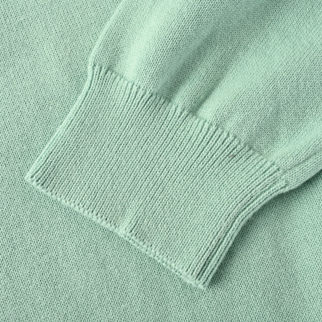 Polo Collar Buttoned Cardigan Mint Green