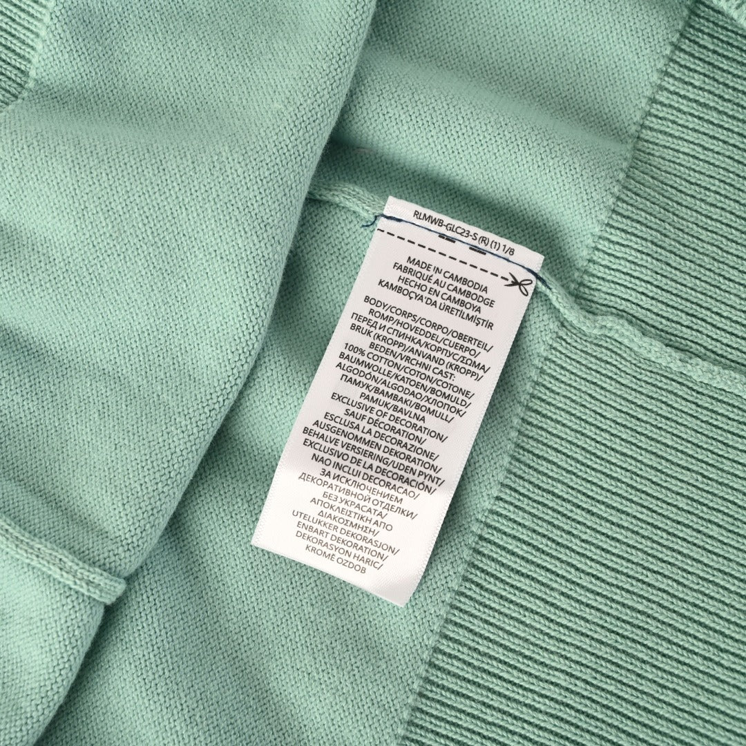Polo Collar Buttoned Cardigan Mint Green