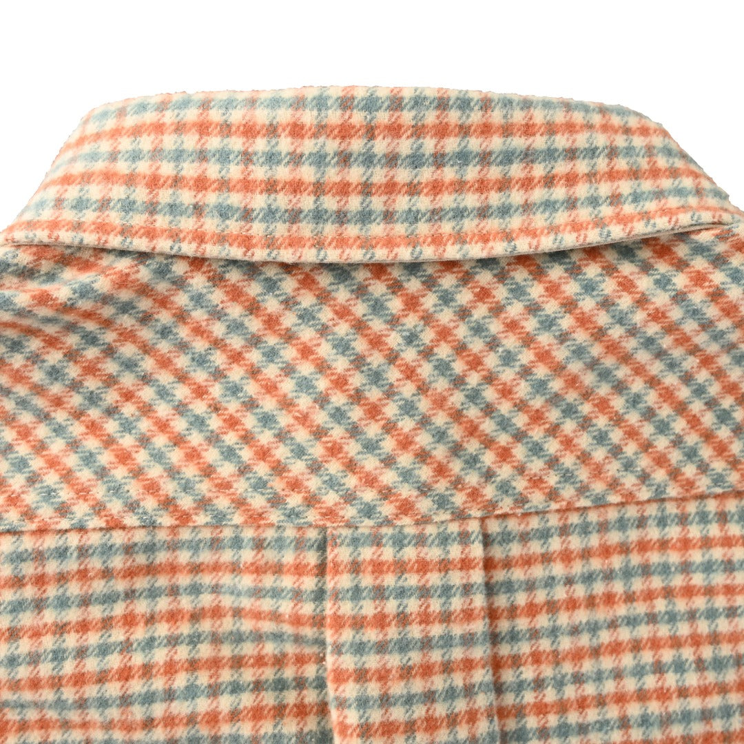 Checked Flannel Orange & Blue-Grey