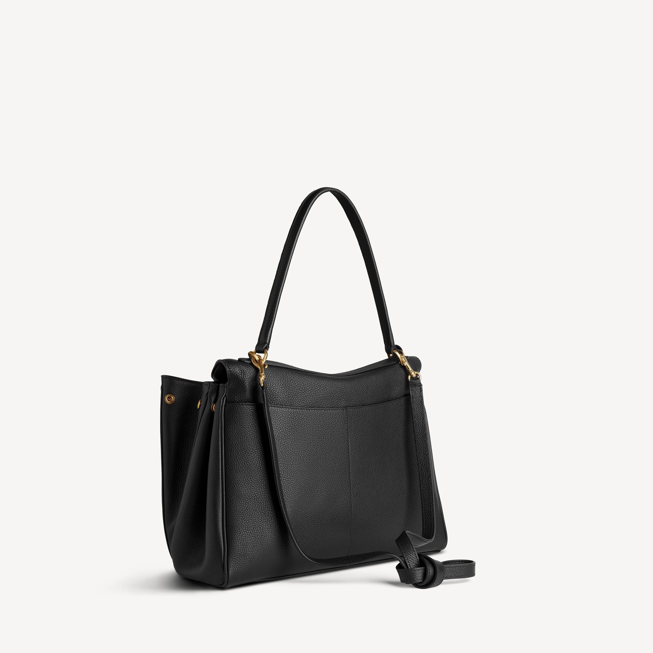 Balenciaga Rodeo Medium Handbag in Black Grained Calfskin