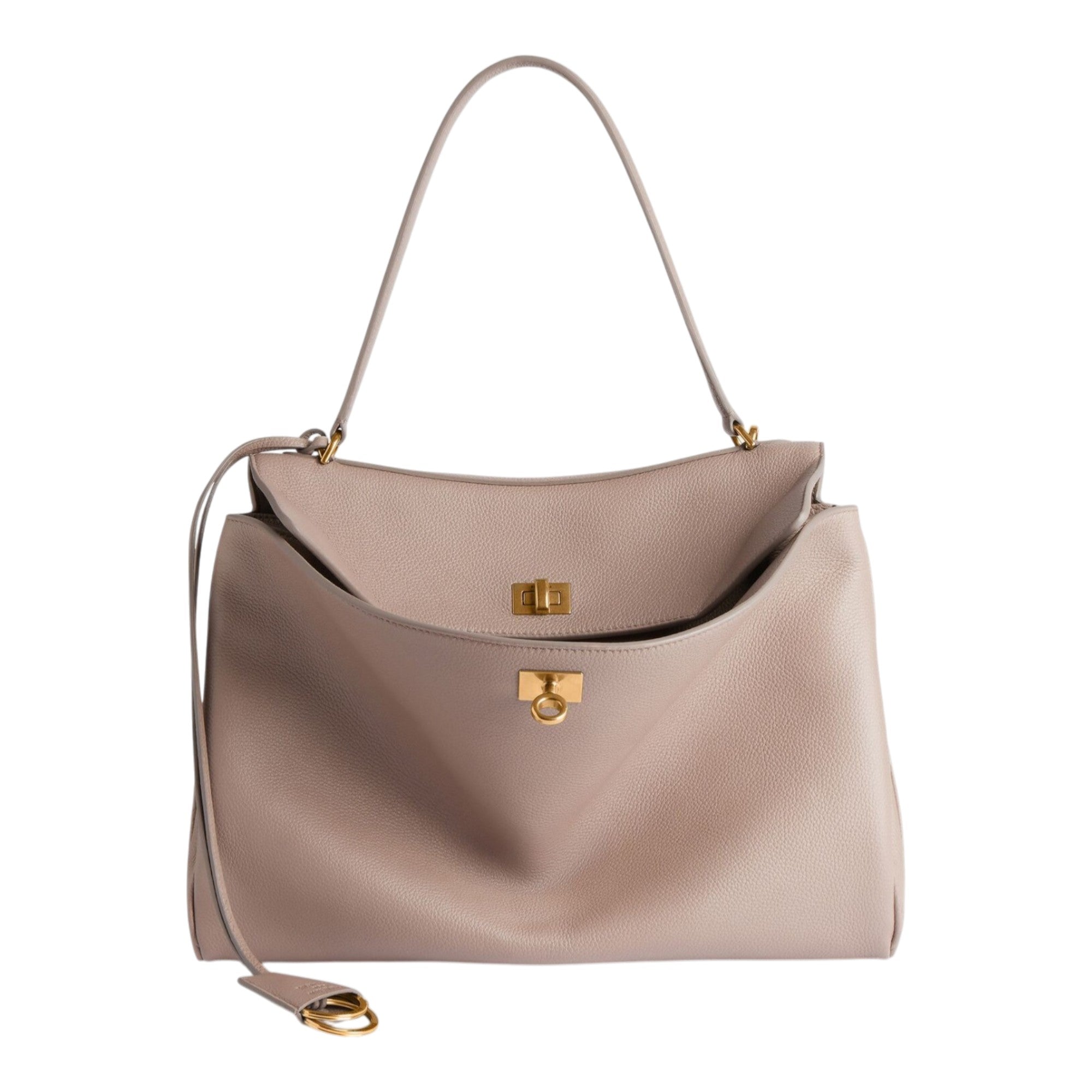 Balenciaga Rodeo Medium Handbag in Sesame Grained Calfskin