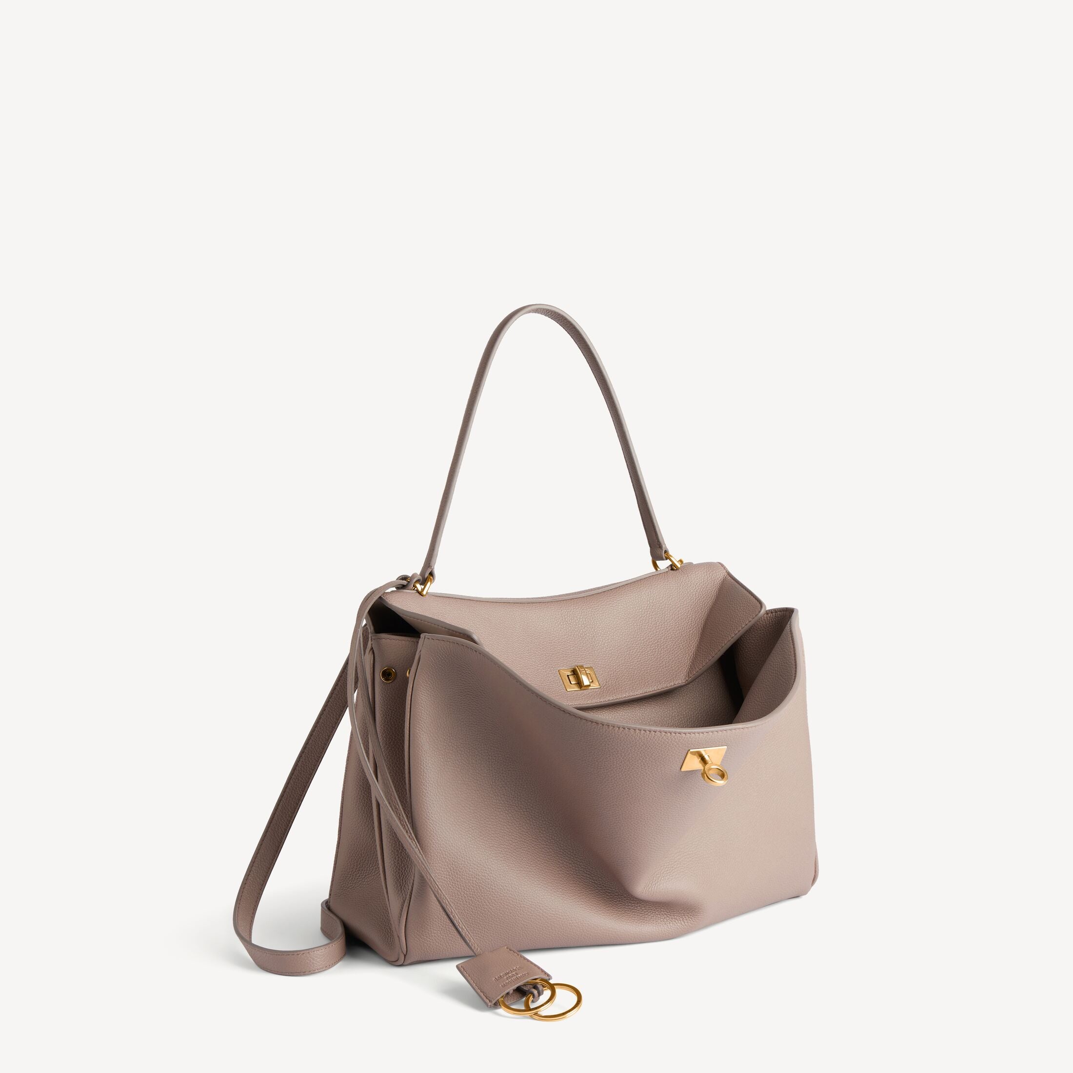 Balenciaga Rodeo Medium Handbag in Sesame Grained Calfskin
