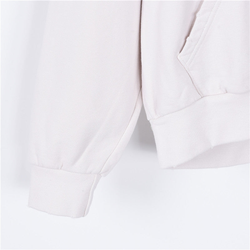 New Tape Type Oversized Hoodie Off-White