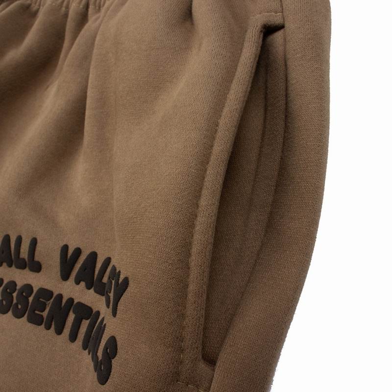 Fleece Drawstring Sweatpants Brown