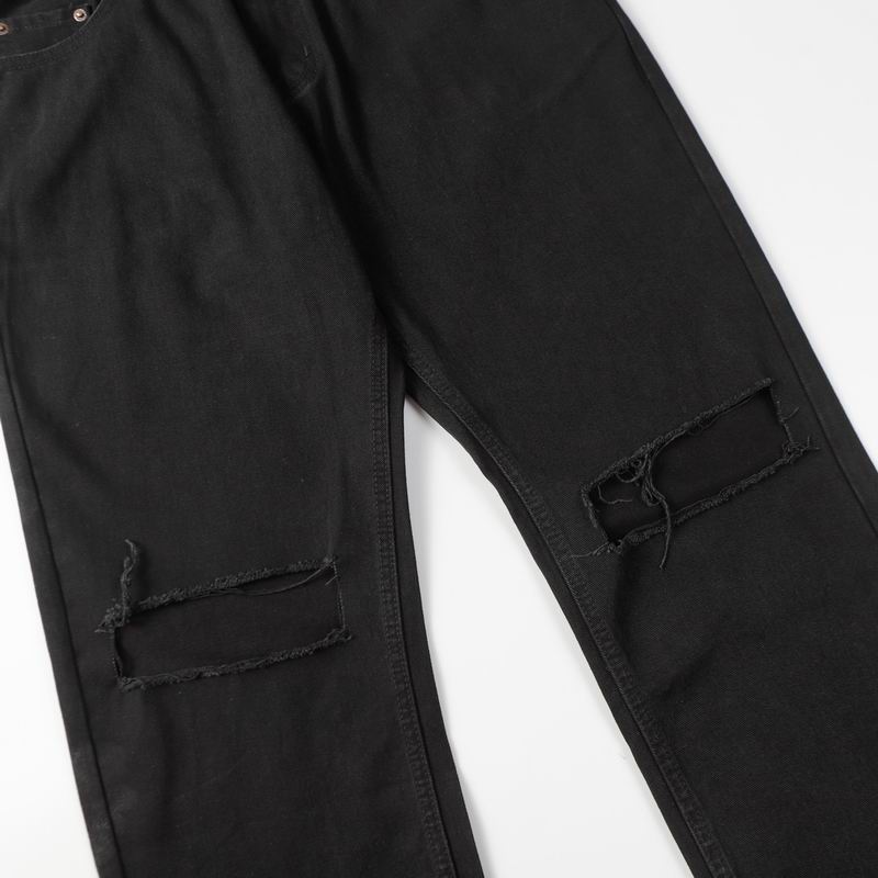 Loose-Fit Buckle Jeans Black