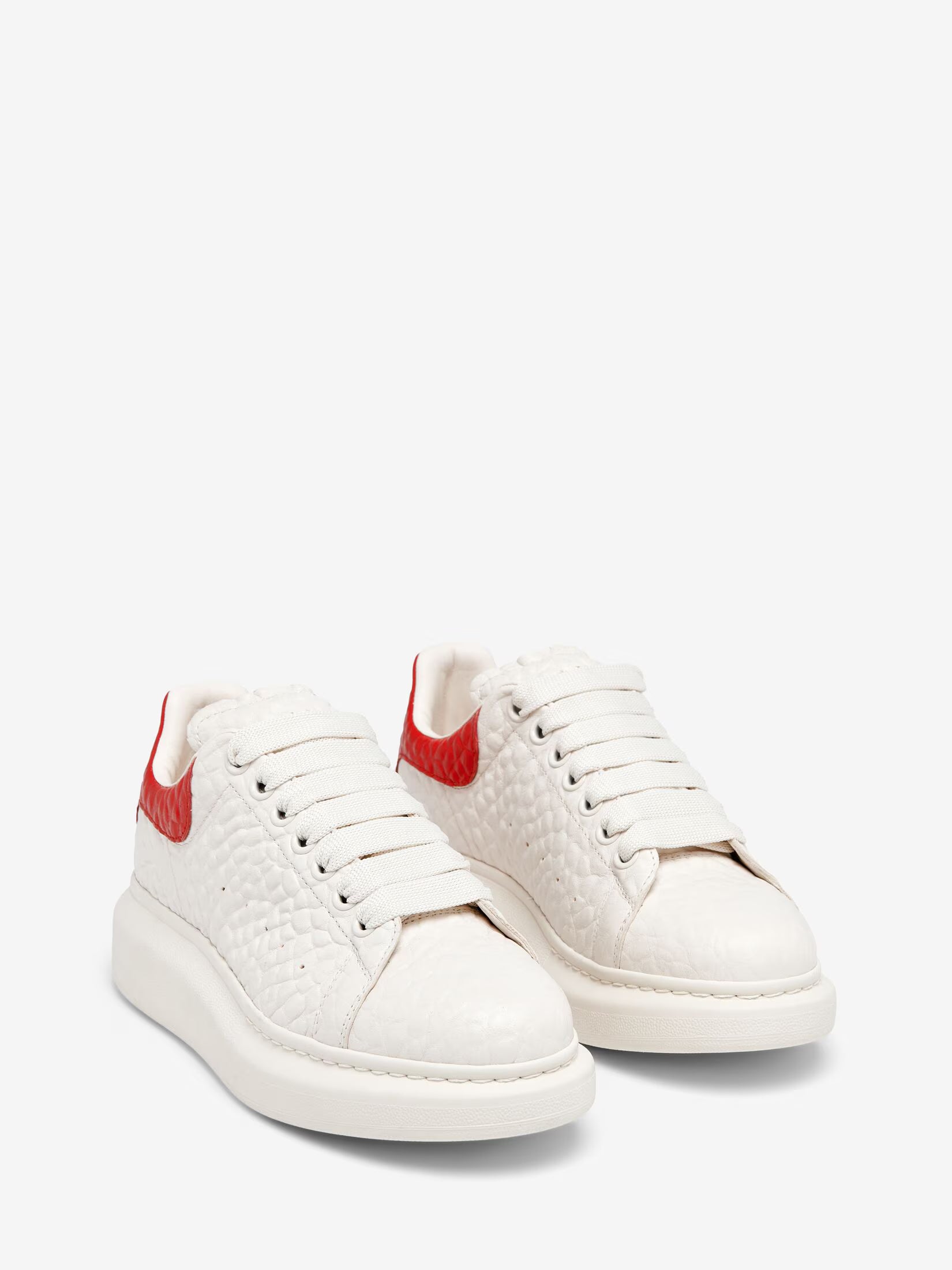 Alexander McQueen Oversized Sneaker in Off White Red