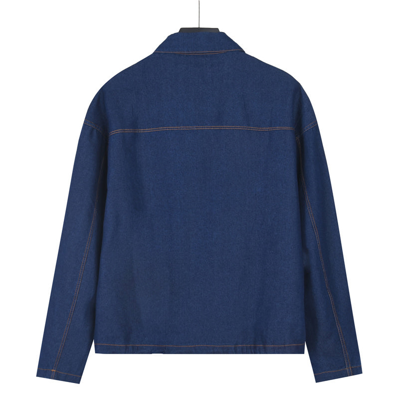 Anagram-Appliqué Chambray Blue