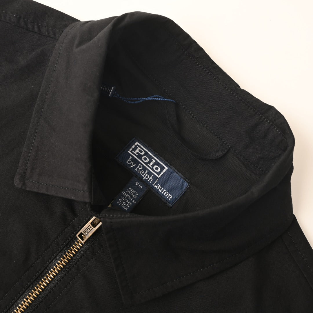 Bayport Cotton-Poplin Embroidered Jacket Black