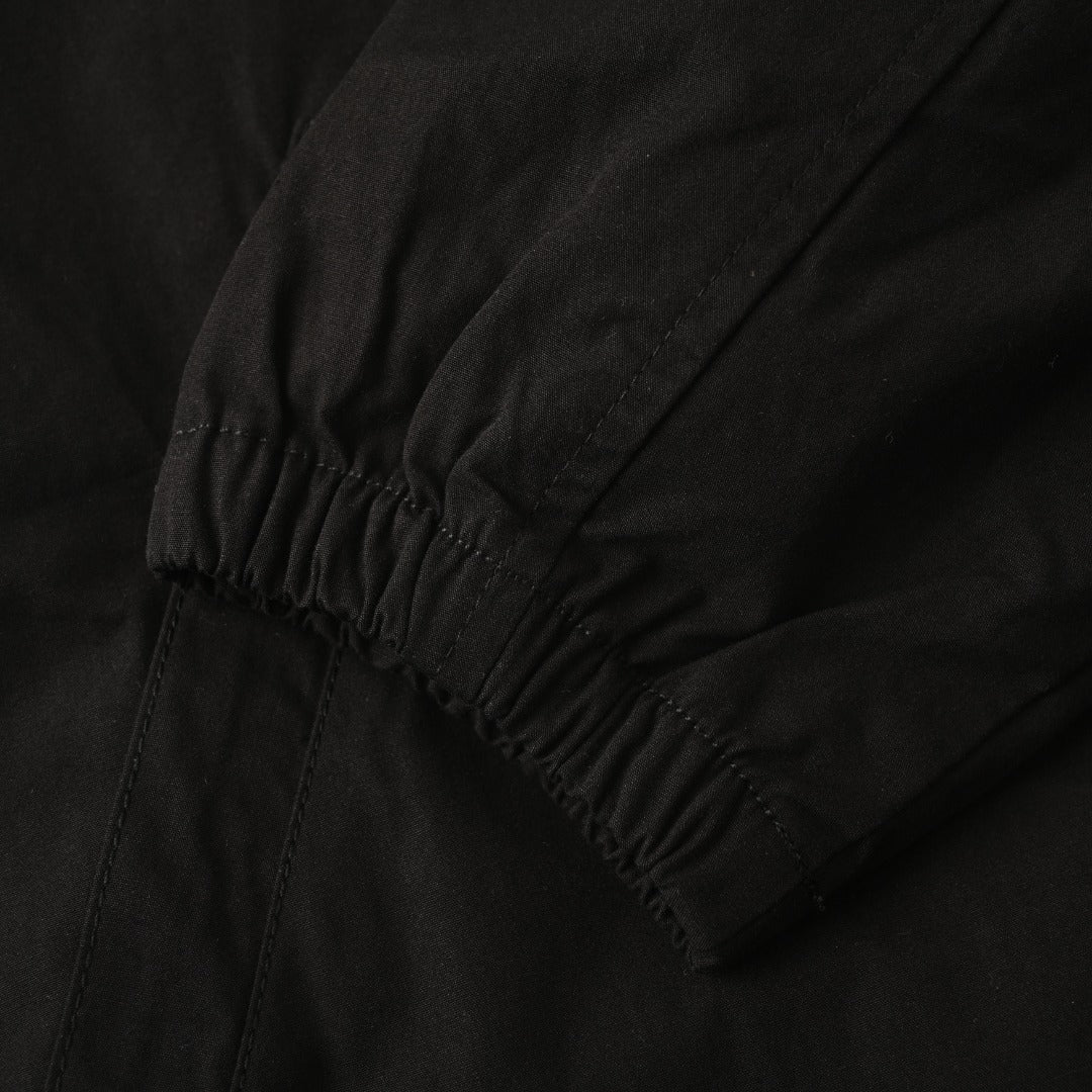 Bayport Cotton-Poplin Embroidered Jacket Black