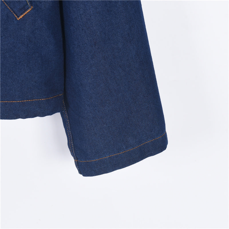 Anagram-Appliqué Chambray Blue