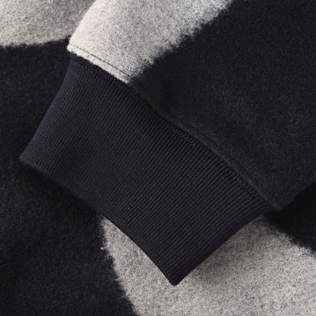 Anagram Jacquard Sweater Navy / Grey