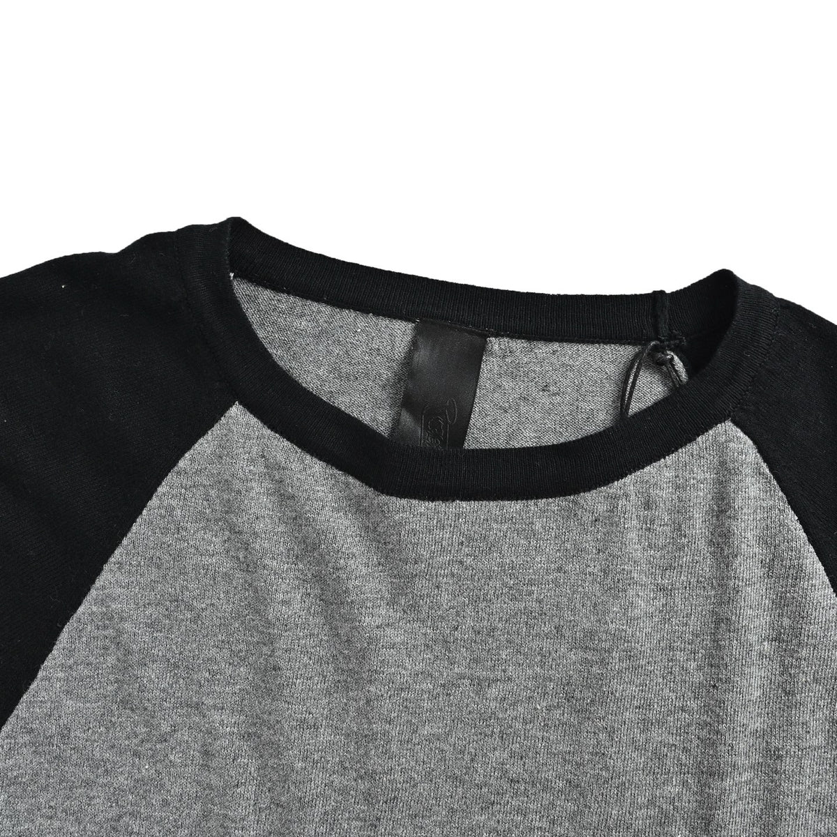 Raglan Long Sleeve T-Shirt Grey & Black