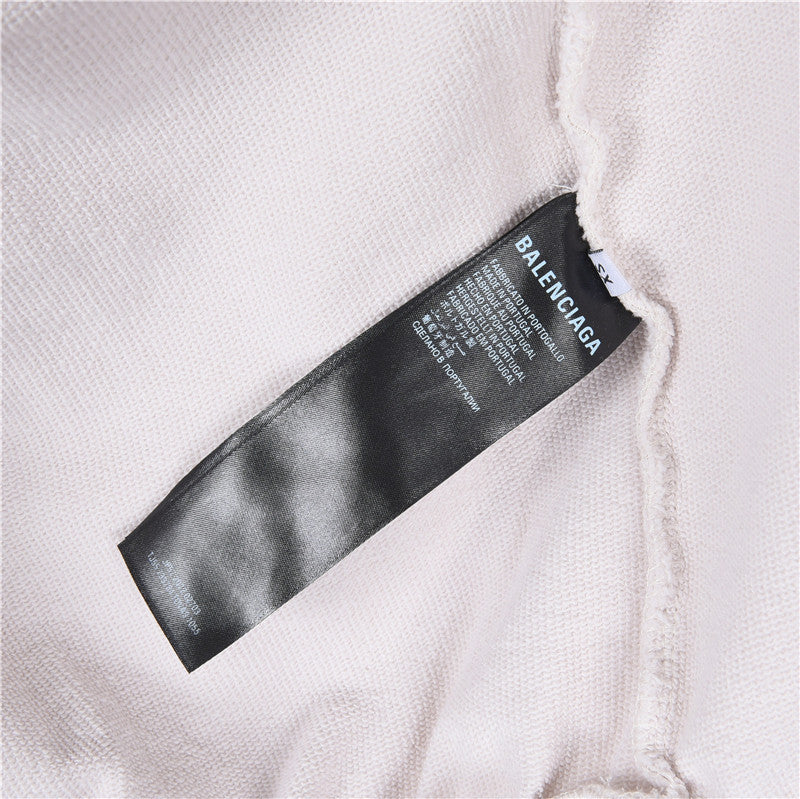 New Tape Type Oversized Hoodie Off-White