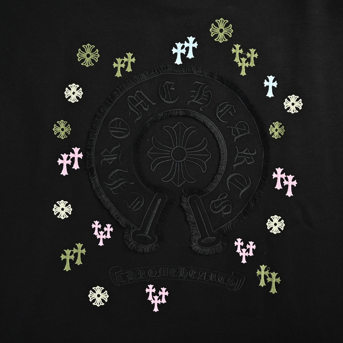 Multicolor Cross Logo Embroidered Crewneck Sweatshirt