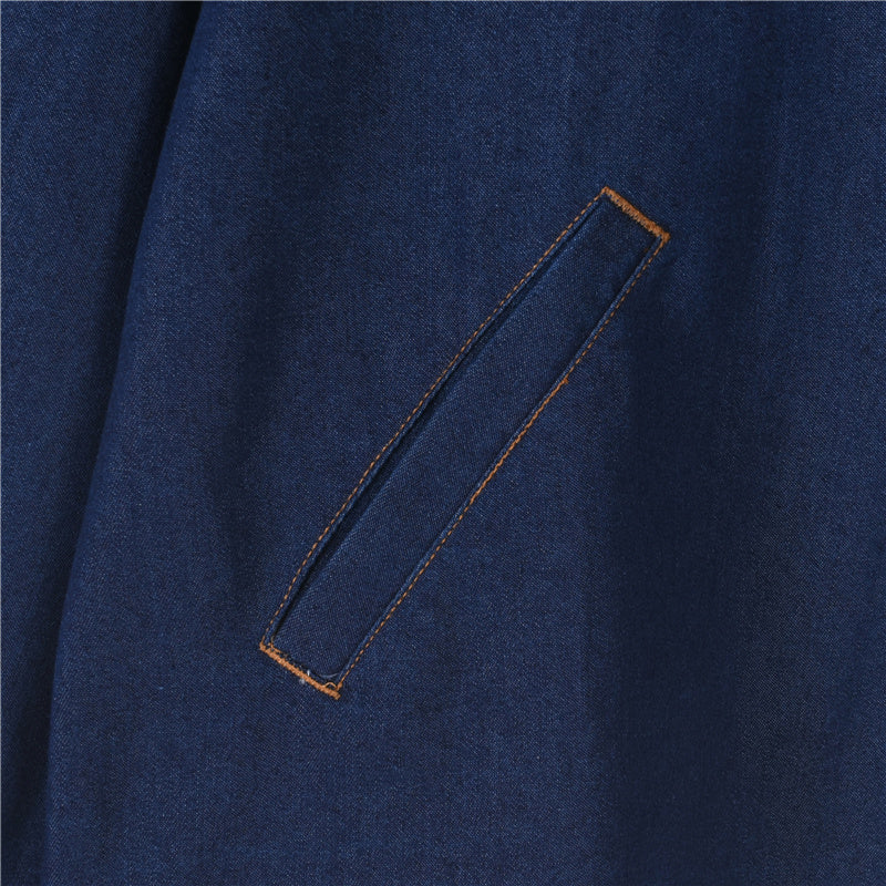 Anagram-Appliqué Chambray Blue