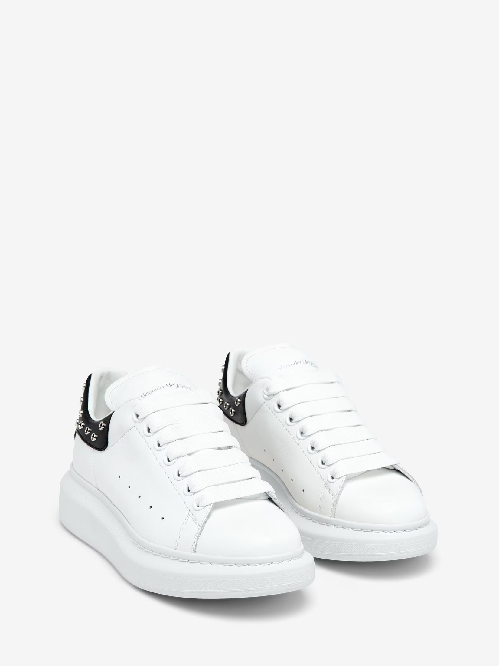 Alexander McQueen Oversized Sneaker in White Black Silver