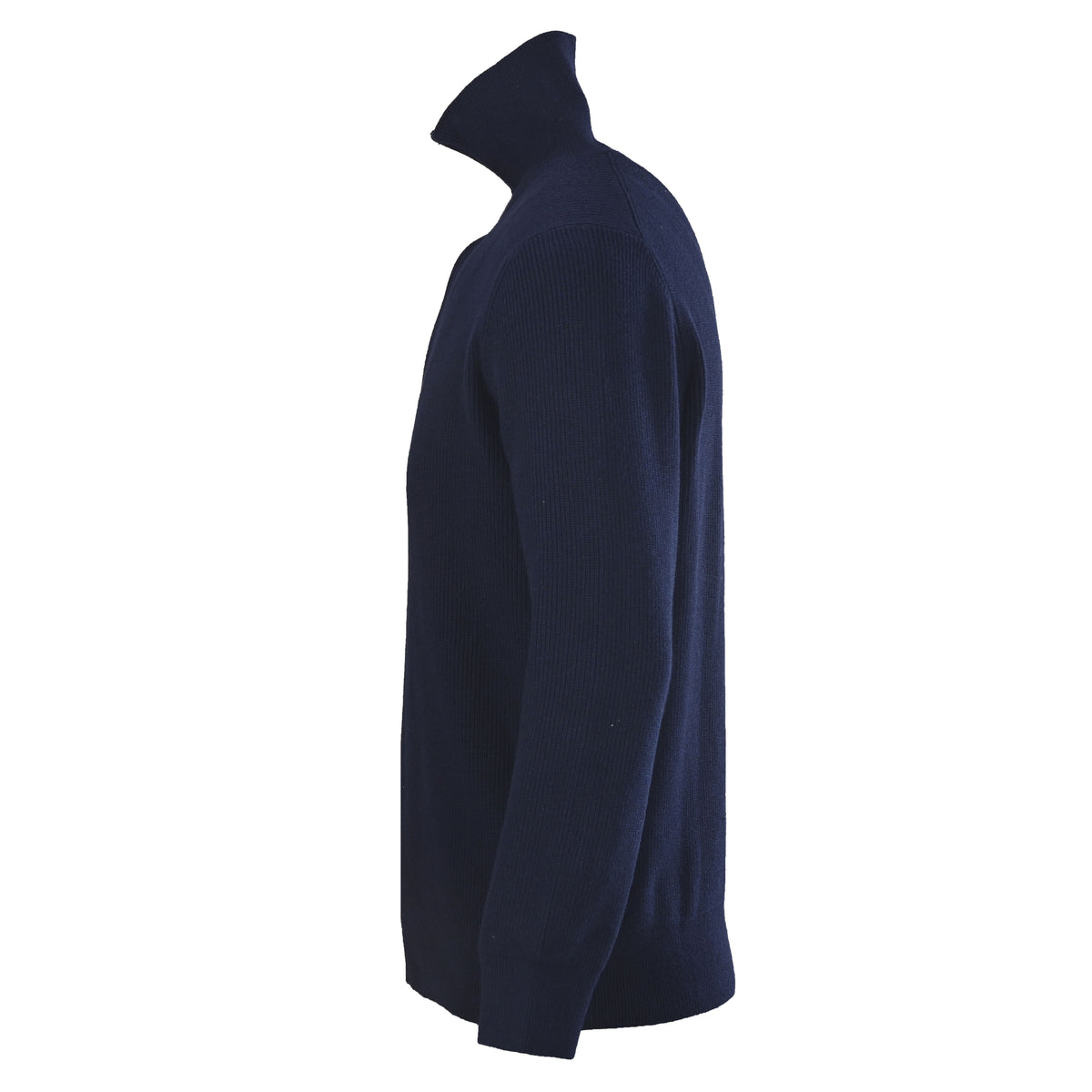 Ribbed Half-Zip Navy Blue