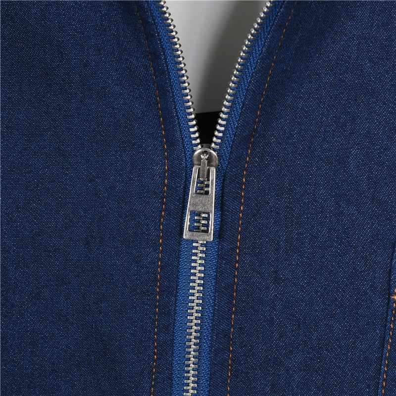 Anagram-Appliqué Chambray Blue