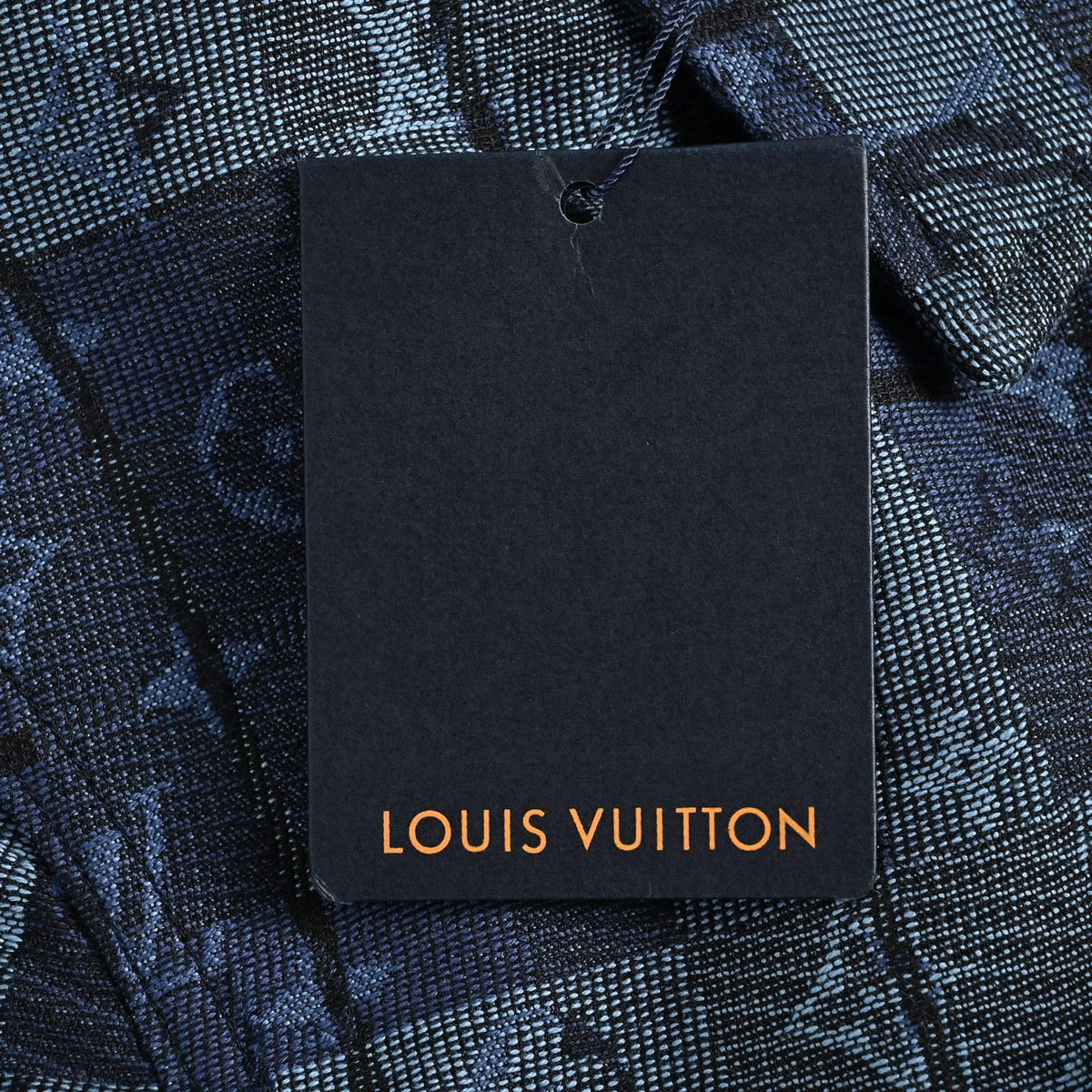 Monogram Tartan Denim Overshirt Indigo