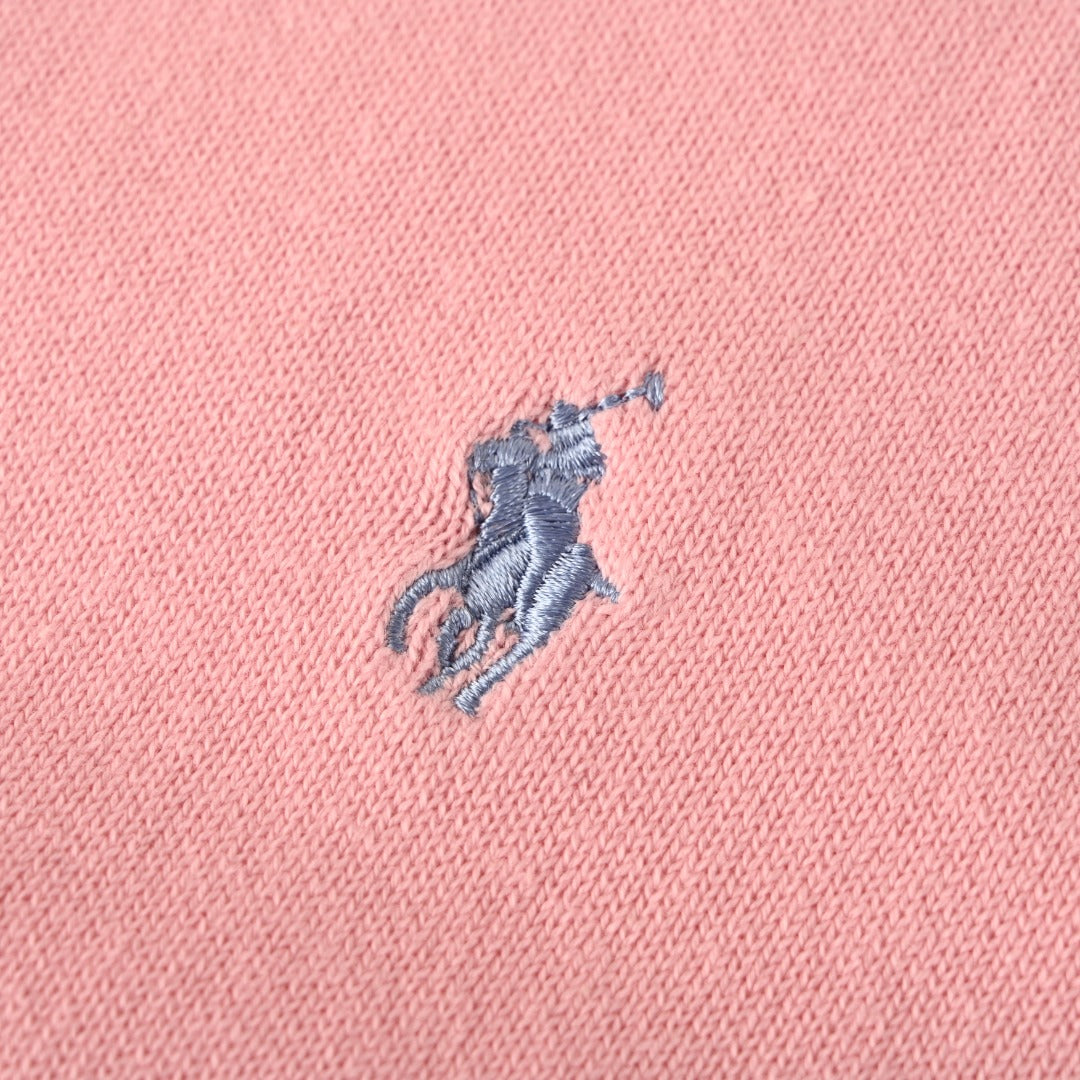 Polo Collar Buttoned Cardigan Light Pink