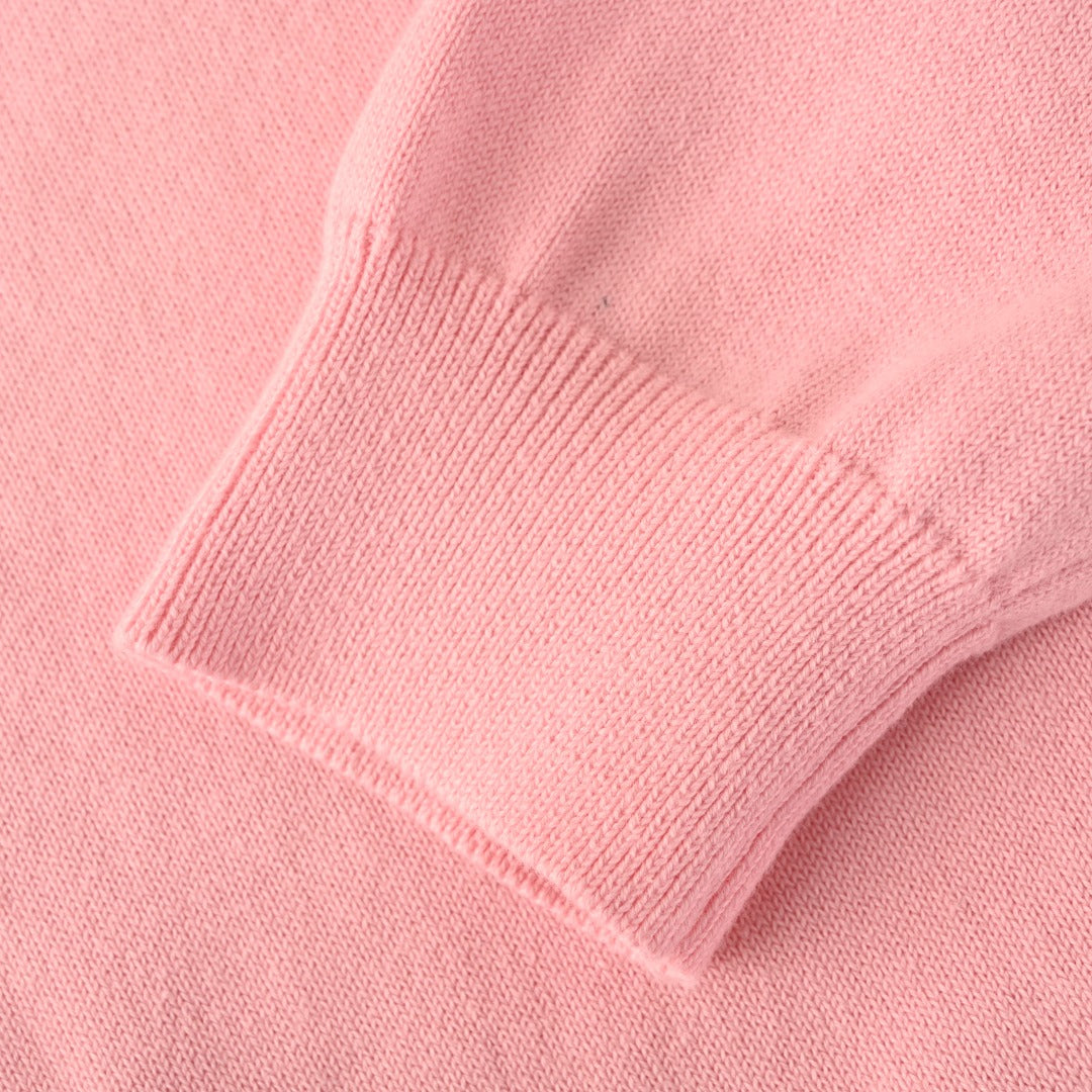 Polo Collar Buttoned Cardigan Light Pink