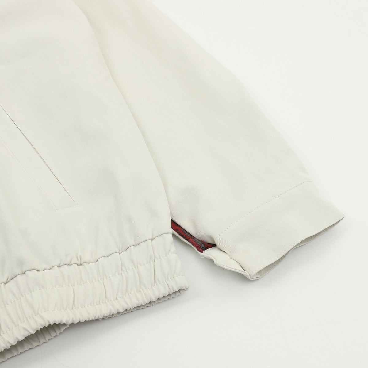 Contrast Collar Windbreaker Cream