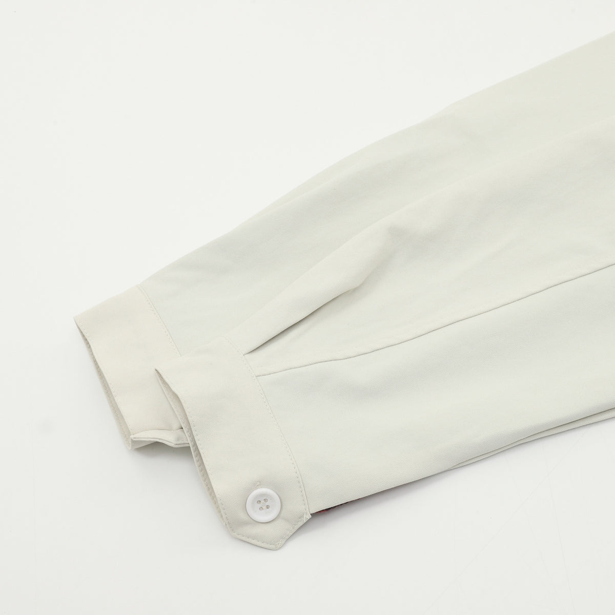 Contrast Collar Windbreaker Cream