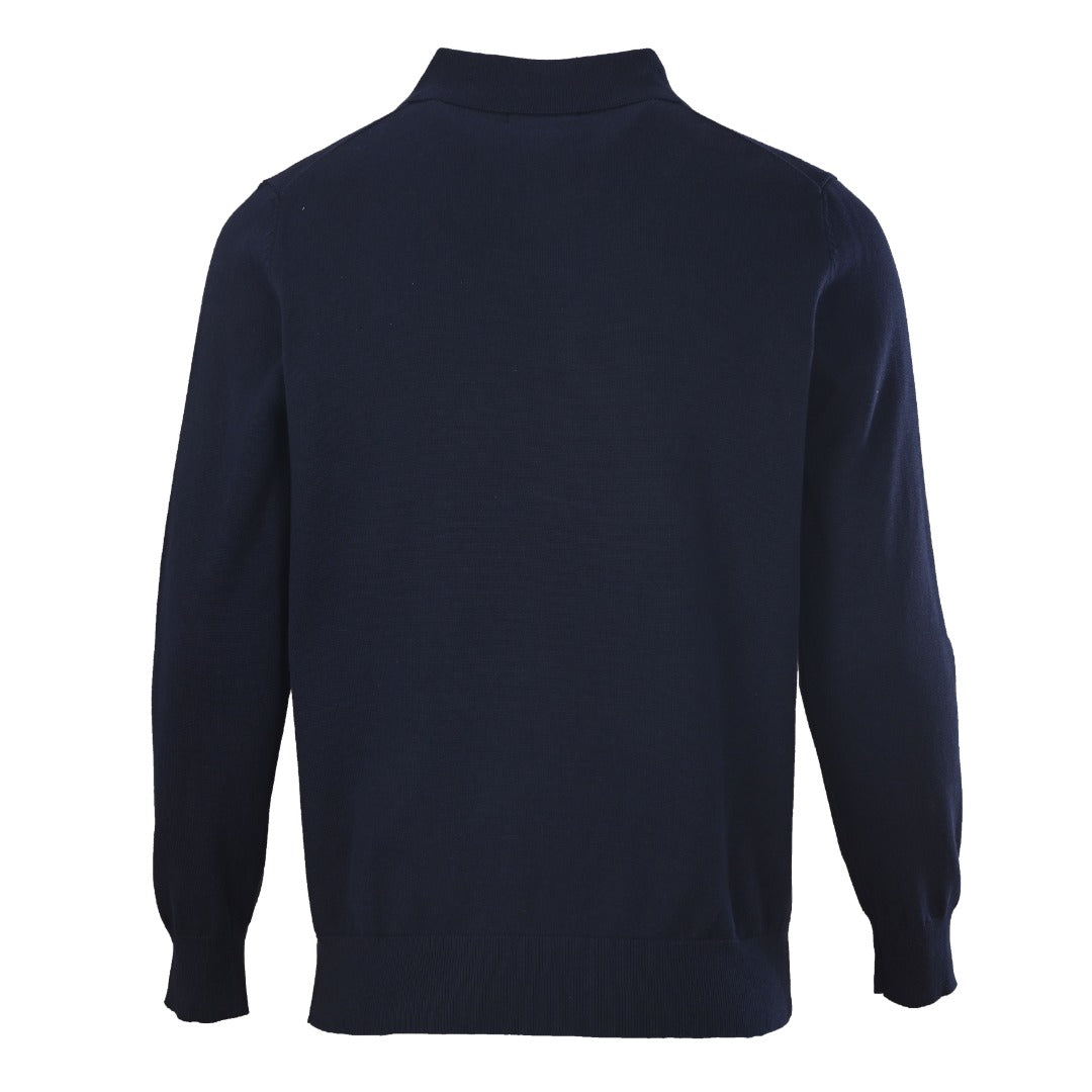 Cotton Polo-Collar Jumper Hunter Navy
