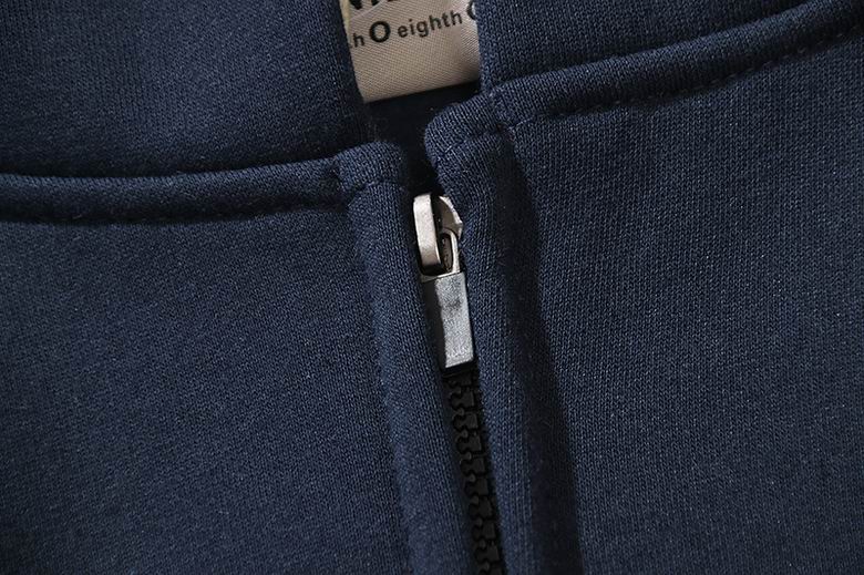 Raglan Full-Zip Hoodie Dark Navy Blue