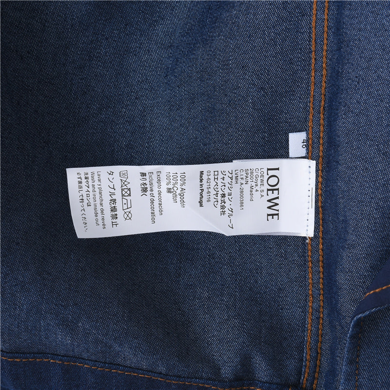 Anagram-Appliqué Chambray Blue