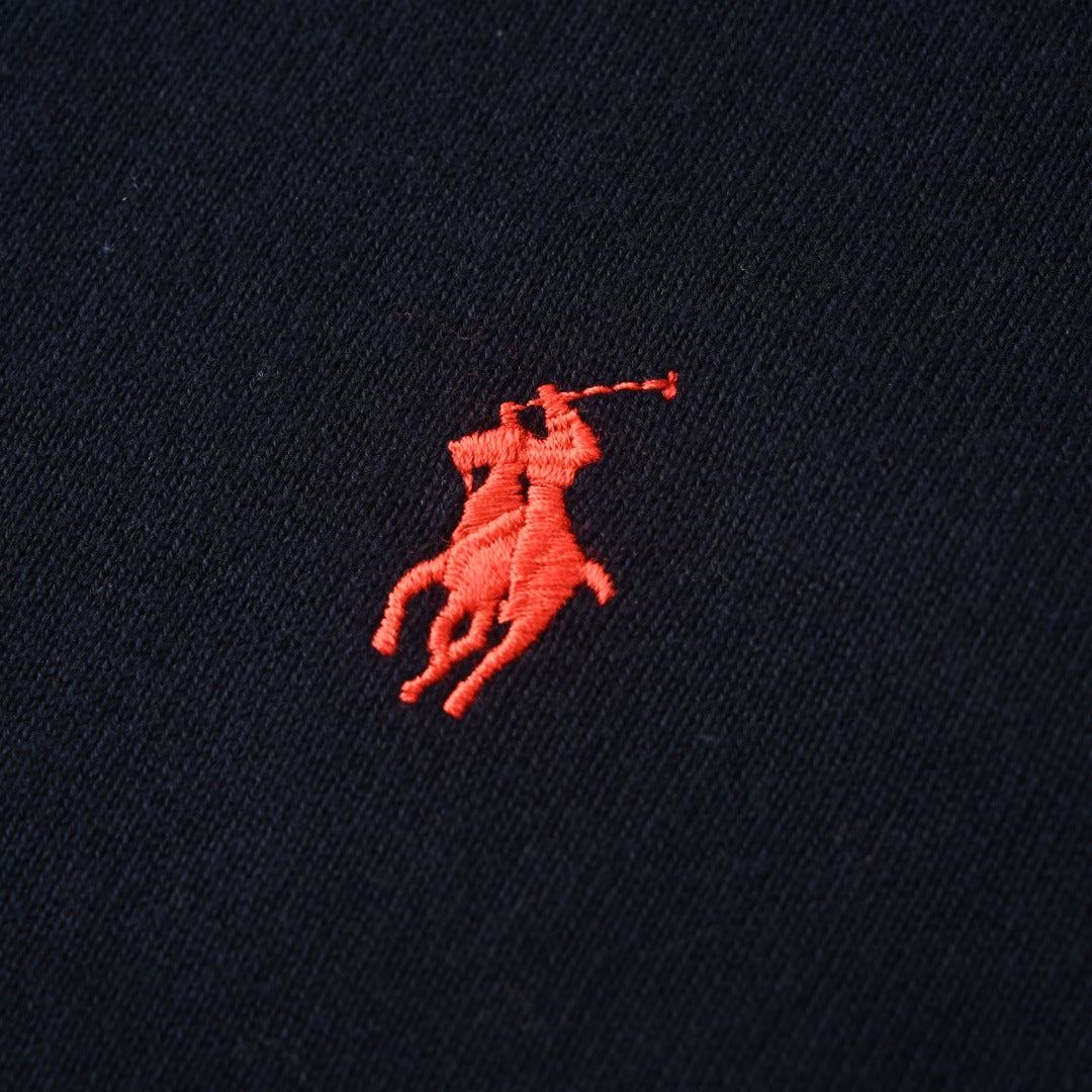 Cotton Polo-Collar Jumper Hunter Navy