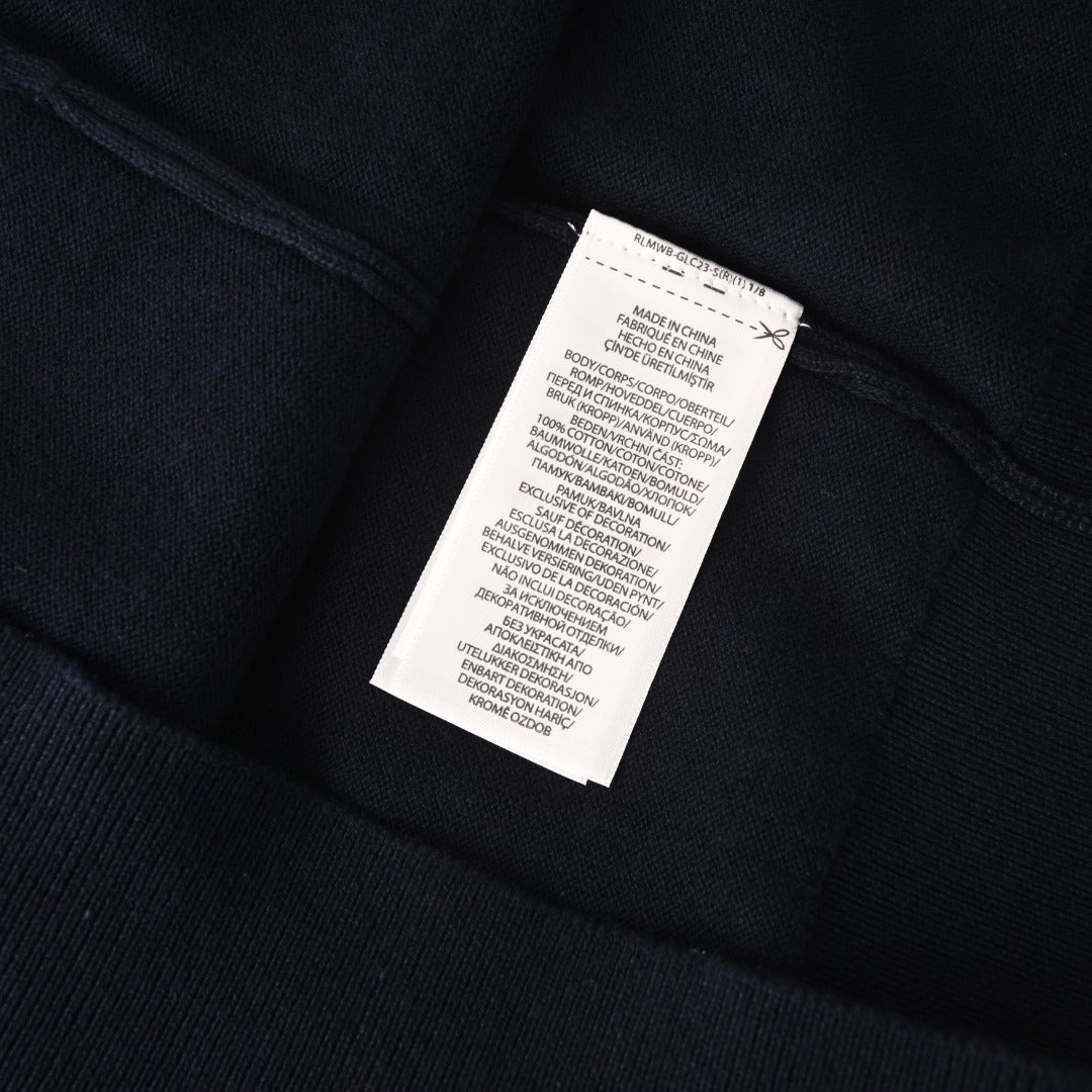 Cotton Polo-Collar Jumper Hunter Navy
