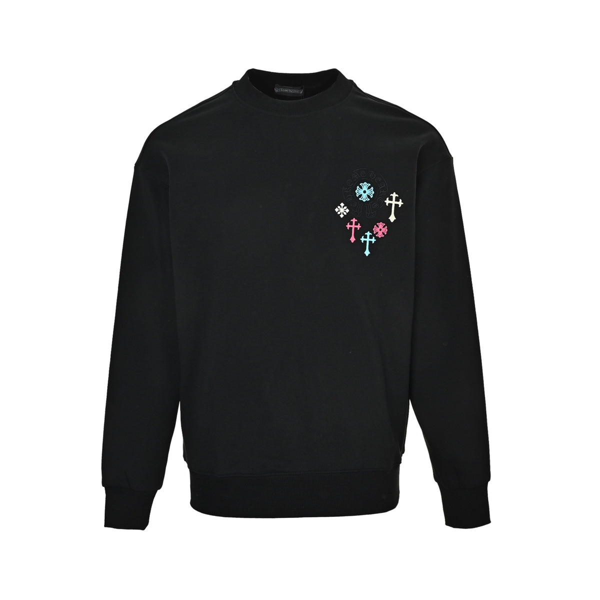 Multicolor Cross Crewneck Sweatshirt Black