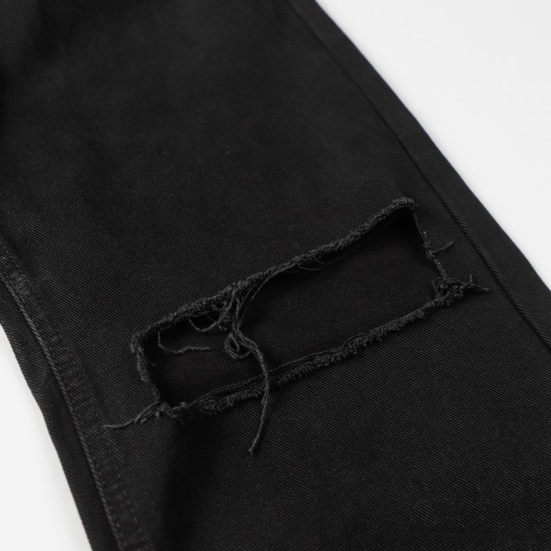 Loose-Fit Buckle Jeans Black