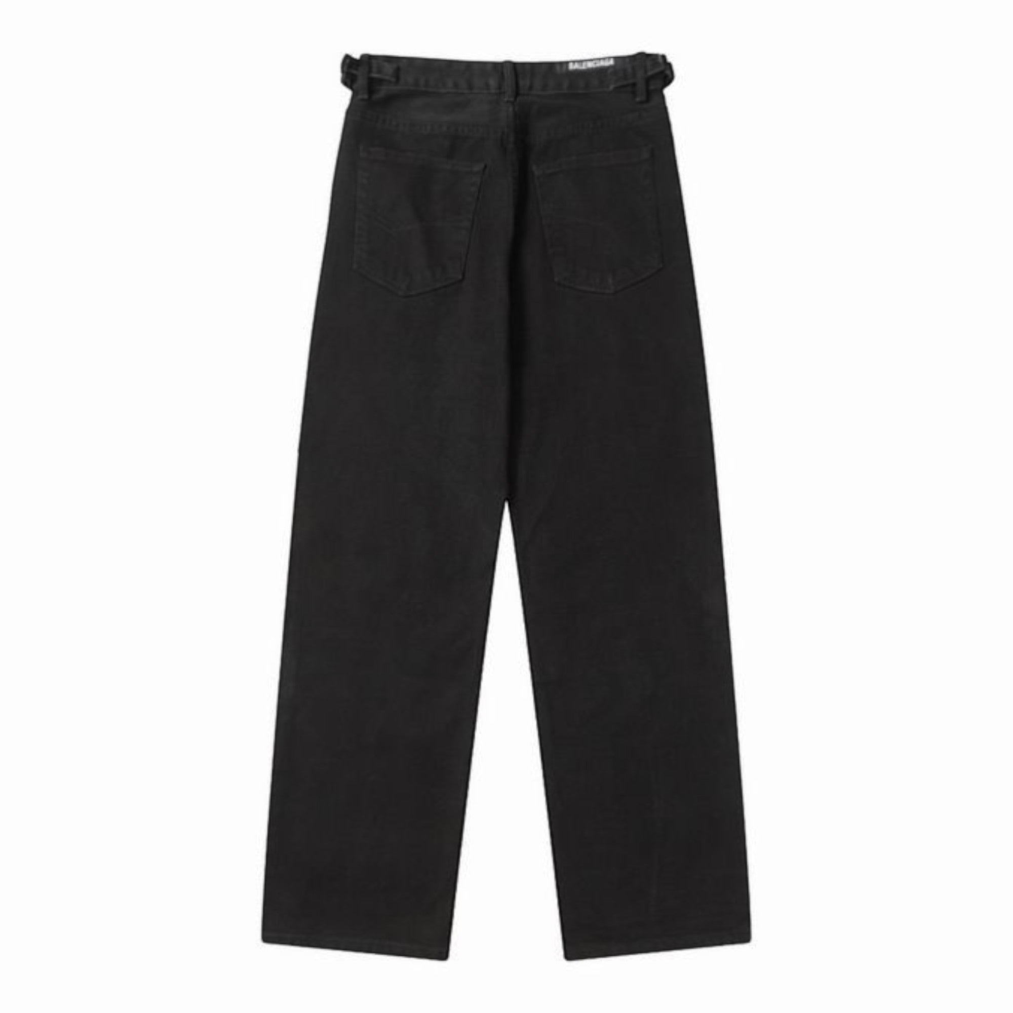 Loose-Fit Buckle Jeans Black