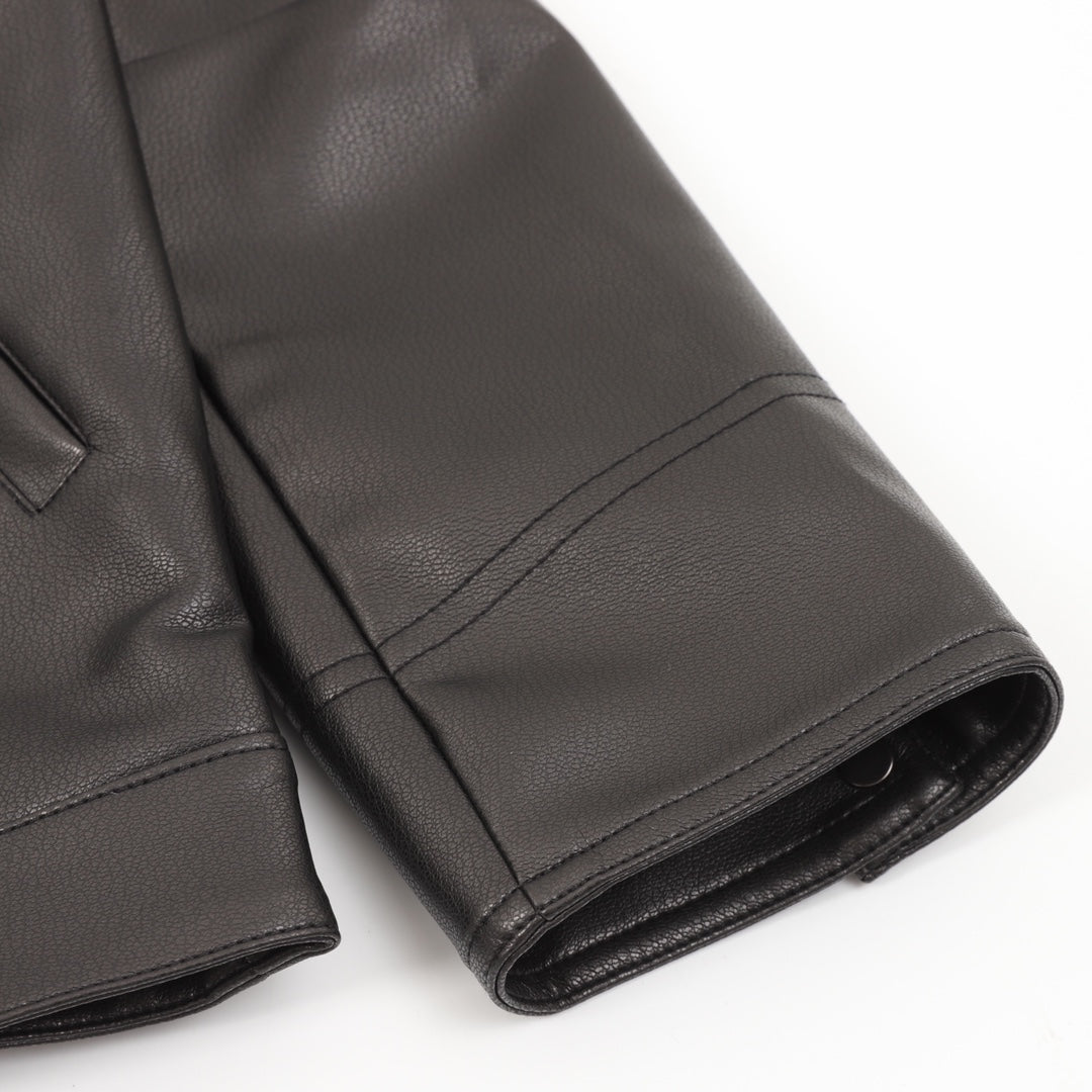 Leather Shirt Jacket