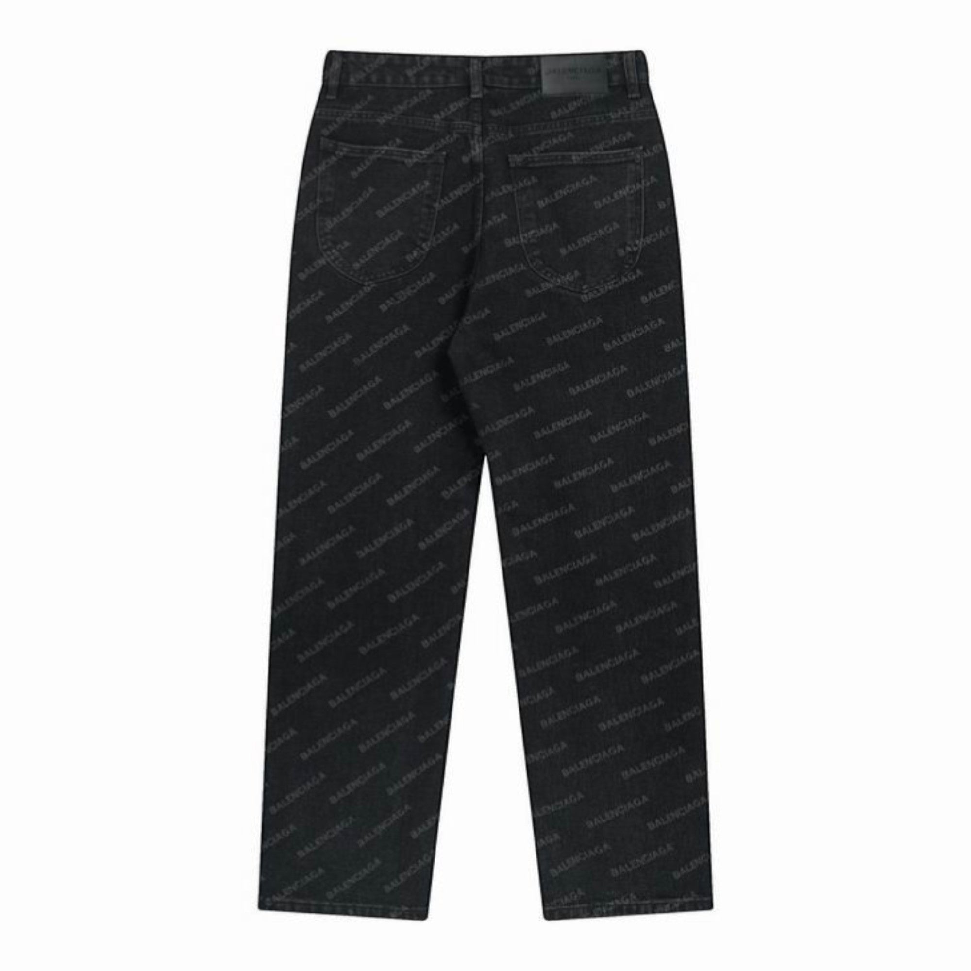 All-Over Logo Straight Jeans