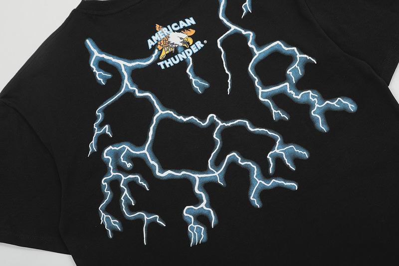Panther Lightning Graphic T-Shirt Stained Black