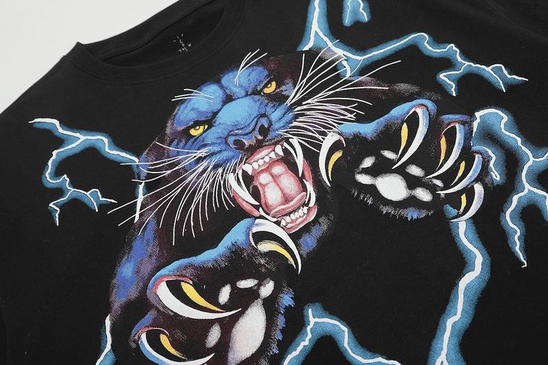 Panther Lightning Graphic T-Shirt Stained Black