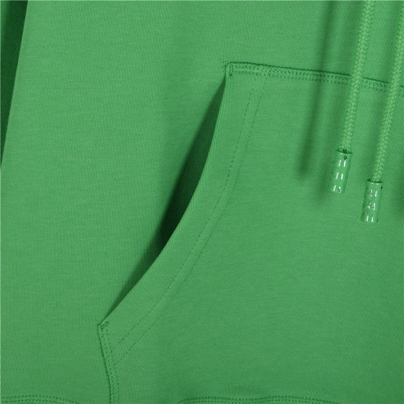 Monogram Flower Drawstring Hoodie Green