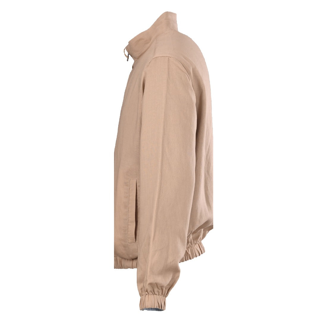 Reversible Linen Bomber Grain Beige